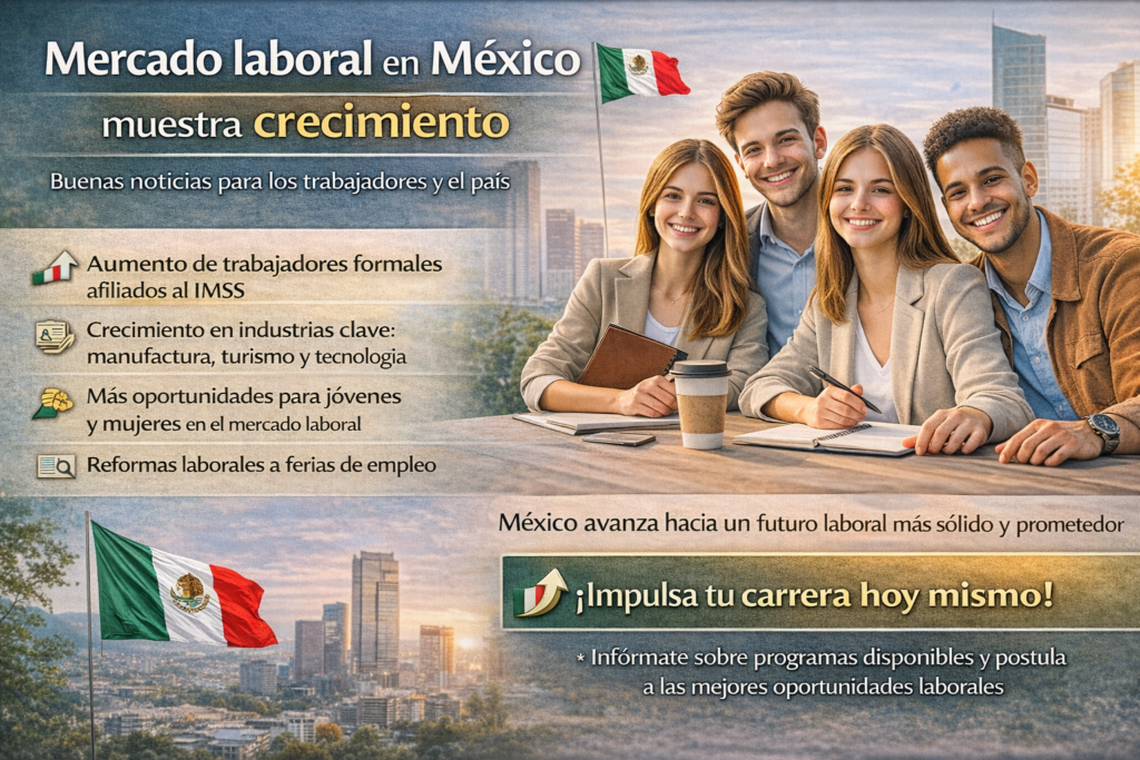 📰 Mercado laboral en México muestra crecimiento del empleo formal durante 2025