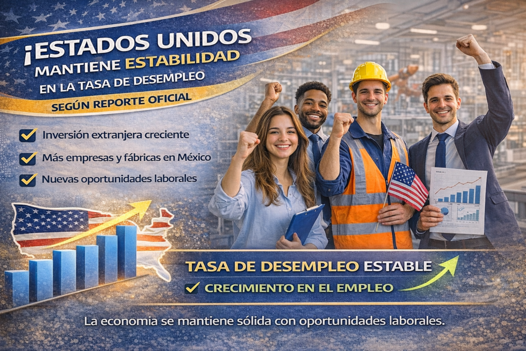 📰 Estados Unidos mantiene estabilidad en la tasa de desempleo según reporte oficial